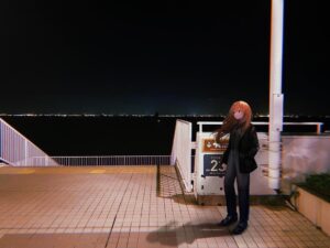 Mugi Ienaga Instagram - ぴかぴかの水平線 #海ほたる #夜景 #新しい靴