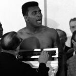 Muhammad Ali Instagram - Muhammad Ali taunting Sonny Liston during their weigh-in before their fight at the Cypress Room of the Miami Beach Convention Hall.⁣ ⁣ 📸: @neilleiferphotography⁣ ⁣ ⁣ #MuhammadAli #Icon #Boxing #SonnyListon #MiamiBeach #NeilLeifer #Photography