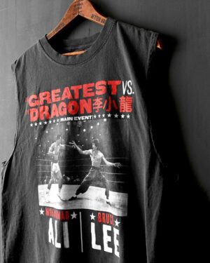 Muhammad Ali Instagram - What if? ⁣
⁣
One was the greatest heavyweight champion during boxing’s Golden Era. The other was a legend of the silver screen, a Wing Chun expert, and the founder of Jeet Kune Do. Both inspired generations with their ability to fight while captivating the world’s imagination as larger-than-life personalities. What if Muhammad Ali, the most celebrated sporting figure of the 20th century, went up against Bruce Lee, the godfather of modern martial arts? ⁣
⁣
It’s the greatest “what if” in combat sports. @rootsoffight rolled out the Ali vs Lee capsule a few years back and now they're introducing the design on this new vintage black sleeveless tee.⁣
⁣
Link in story!⁣
⁣
#MuhammadAli #RootsofFight #KnowYourRoots