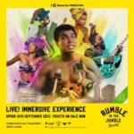 Muhammad Ali Instagram - Part theatre show, part festival. Rematch reimagines history's greatest sporting moments as incredible immersive events. This September, the Rematch time portal is opening in Canada Water, London, to take you back, wayyy back, to Kinshasa 1974 for the Rumble in the Jungle! Tickets are on sale now.