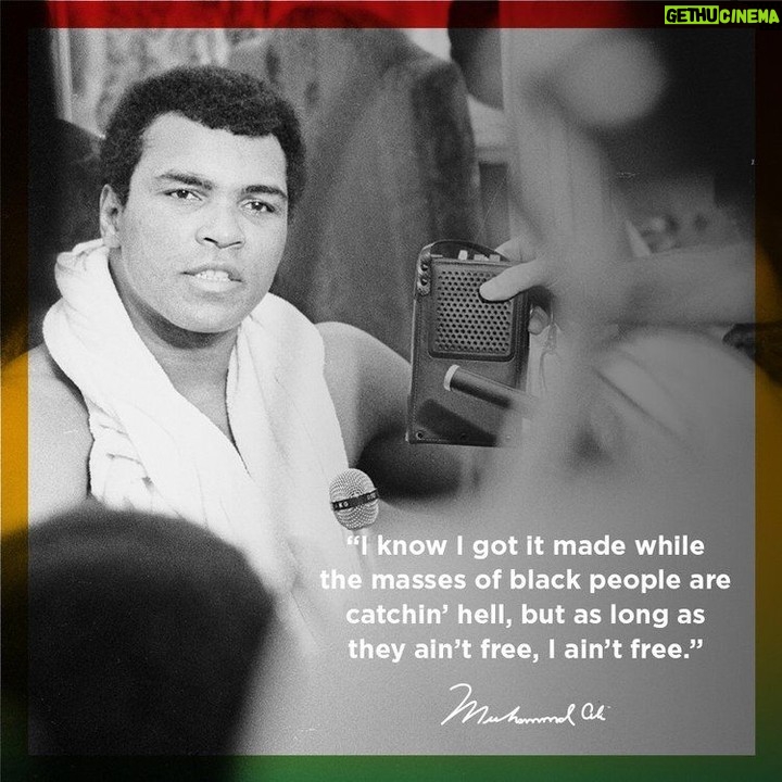 Muhammad Ali Instagram - “I know I got it made while the masses of black people are catchin’ hell, but as long as they ain’t free, I ain’t free.” #MuhammadAli #Icon #Quote #BHM #BlackHistoryMonth #BlackHistory