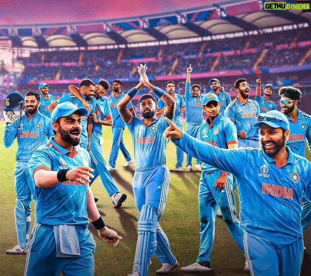 Munawar Faruqui Instagram - We love you all @indiancricketteam Can’t be more proud 💙💙💙 #indiancricketteam #worldcup