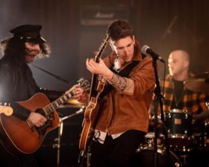 Myles Erlick Instagram - Some epic BTS from the NORTHMAN Music Video🔥Taken by the one and only David Walker @walkerviewphoto 🤘🏼
•
•
•
•
#NORTHMAN #BTS #Original #Music #Newmusic #country #countrymusic #canada #america #Spotify #applemusic #producer #rock
