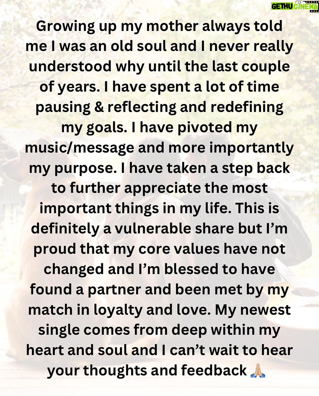 Myles Erlick Instagram - Out Now🙌🏼 Growing up my mother always told me I was an old soul and I never really understood why until the last couple of years. I have spent a lot of time pausing & reflecting and redefining my goals. I have pivoted my music/message and more importantly my purpose. I have taken a step back to further appreciate the most important things in my life. This is definitely a vulnerable share but I’m proud that my core values have not changed and I’m blessed to have found a partner and been met by my match in loyalty and love. My newest single comes from deep within my heart and soul and I can’t wait to hear your thoughts and feedback🙏🏼 • • • • #newmusic #growingoldwithyou #music #musician #producer #artist #spotify #applemusic #indie #country #countrymusic #explore #instagram #lifestyle