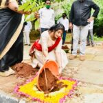 NAKSHATRA TRINAYANI Instagram - I've accepted❤️💚 #GreenindiaChallenge ‬ ‪from @raghavtrs Planted 3 saplings Further I am challenging @rajinikanth @meramyakrishnan @deepikapadukone @hrithikroshan @dqsalmaan @karunakumar.1 to plant 3 trees & continue the chain..spl thanks to @MPsantoshtrs garu for taking this intiate. Hyderabad