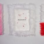 Nadezhda Tolokonnikova Instagram - This art is a hammer that shapes reality (series) 🩸🔨 2023 The text is printed on fabric. I use textile because traditionally it was labeled as low art/crafts, female work - and because I was forced to work with textile in my penal colony. The fabric is stapled to canvas, and pink and white fur is stapled to canvas as well. I use pins, needles, and parts of the sewing machine in this series, finally fulfilling my prison dreams about getting new sets of needles - now I'm a free person and can just order them online, it was a big pleasure ordering them! "We can't give you new needles and parts to fix your machine, did you forget where you are? You're in RUSSIA" - I was told in prison when I asked to fix my equipment. Splashes of acrylic paint on the fabric are reminiscent of my blood getting spilled on police and military uniforms that I was sewing in prison, injured by old and outdated equipment. For more solid red paint coverage - like in "This art screams in pain" piece - I used red spray paint, a tool that was widely used in my activist anarchist youth. Teddy bears are penetrated with needles like my fingers used to be when I was sewing in prison, teddy bears are covered in Putin's Ashes - I saved a bucket of ashes after the performance in August 2022 and now use it as art material. I combine cute and dangerous, playful and serious in this series, just like we did in our name, Pussy Riot. The harsh statements are combined with plush toys and faux fur 💣🐁 Once Marina Abramovic asked me why I like baby pink so much, she hates baby pink. I said that I want to look cute when cops are arresting me, I want them to look stupid. She said, ok, you're the only person I can accept wearing baby pink and hello kitty backpacks.