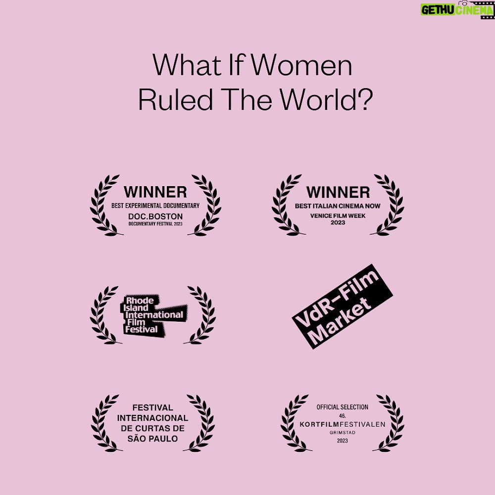 Nadezhda Tolokonnikova Instagram - 🏆🎞️🙇♀️ Our short film with @judy.chicago - What If Women Ruled The World? - is getting sooo many awards and great reviews its WOW 😳 🏆 “Best Experimental Documentary”, at Doc.Boston Documentary Festival 🏆 “Best Italian Cinema Now”, at Venice Film Week The film, which was produced by @shiftingvision_, directed by @giuliamagno_, and in partnership with @dminti.io, has also been screened at: -The Visions du Reel Film Market Flickers’ Rhode Island International Film Festival -The Norwegian Short Film Festival The São Paulo International Short Film Festival. We are super proud of the international attention that this participatory art project is receiving. 😳