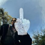 Nadezhda Tolokonnikova Instagram - New art series "🖕". I think trash should be recycled, that's why when Russia opens a criminal case on me for my art, I use it as material for more art. From these papers you can learn that I'm dangerous and need to be isolated from society, because I post rainbow flags and feminist pictures on ig. Terrible crime indeed 🫠 2 works from the "🖕" series gifted to my art godparents Jenny Holzer and Ai Weiwei. ••• Новая серия "🖕". Я - за переработку мусора, потому когда на меня заводят очередное уголовное дело за мои работы, я использую бумаги для создания новых работ. Страшные преступления были совершены мной, посты в иг с радужными флагами и феминистскими картинками. Должна быть изолирована от общества. Две работы из серии подарила Дженни Холзер и Ай Вейвею, одним из моих крестных арт-родителей.
