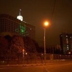 Nadezhda Tolokonnikova Instagram - WAGNER, WE DID IT FIRST. STORM OF THE WHITE HOUSE / ШТУРМ БЕЛОГО ДОМА: art action by Voina group, Moscow, 2008 Voina, art collective that I co-founded, brought a large laser projector into the attic room of a hotel "Ukraine" located across the street from the Russian White house. From there we projected a 40 x 40 meters image of a skull and bones on the white house. Other group members on the ground then stormed the building gates and successfully entered the secure zone in front of the building. After holding ground and destroying a piece of video surveillance activists left the White House unharmed, with stunned federal troopers unable to catch up with the speed of the Voina attack, appearing minutes later.