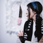 Nadezhda Tolokonnikova Instagram - "This Knife K•lls The Patriarchy" at @christiesinc 💒🥷 100% go to @unicef 🖤 Current bid: $3200 Bidding is live for the next 4 days. Curator: @arushikapoor1 16 x 20 inches canvas, faux fur, steel, wood "This Knife K•lls The Patriarchy" is a genesis piece of "De•th by 1000 Cuts" project. The artist uses repurposed metal foraged from an abandoned prison. In the production of these works, the artist uses her skills that she learned while being subjected to forced labor during the 2 years she served as a political prisoner in Russian labor camps. De•th by 1000 cuts refers to an ancient method of tort•re in which numerous small cuts were made on a victim's body. None of the cuts were deadly by themselves, but the combination of them would cause them to die a slow, painful de•th. Similarly, every activist who raise a voice against an oppressive authoritarian system, causes it to ble•d and to, eventually, 🪦. The artist who was thrown in prison for her art and has to bear her criminal record for the rest of her life, is reclaiming the identity of a criminal, wears it as a badge of honor, grabs back her agency and stands up against oppressors. Lucky to be working with @properreplica on this project. Link to the auction in bio 🔪🪦
