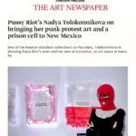 Nadezhda Tolokonnikova Instagram - Bullets can only penetrate your body, art can penetrate your mind. 🙏 @mauritacardone @theartnewspaper.official 📝📰🗞️ photo: @molly.a.pop gallery: @container_turnercarroll production: @909system @pryvityavalik