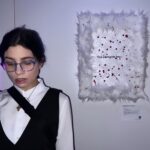 Nadezhda Tolokonnikova Instagram - This Art Rejects Fear‍ (2023) at Christie's🩸 My work and I might be smol and fragile, but together with you - and your active support - we are a movement that is unstoppable. Systems of oppression are not going to overthrow themselves. June 21-27 available at @christiesinc auction benefitting @mapsnews - LINK IN MY PROFILE! Acrylic, textile and faux fur on canvas 20 x 16 in + digital certificate of authenticity ‍I use textile because it was traditionally labeled as low art/crafts, female work - and because I was forced to work with textile in my penal colony. Splashes of acrylic paint on the fabric are reminiscent of my 🩸 getting spilled on police and military uniforms that I was sewing in prison, injured by old and outdated equipment. This piece is a reflection on PTSD, the courage required to face hope, and to reject fear.