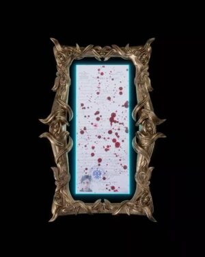 Nadezhda Tolokonnikova Instagram - DRINK MY BLOOD 🩸(2021). Blood drips on top of my freedom certificate, the only one thing that my government gave me after stealing 2 years of my life.

This work went to three exhibits this year - solo exhibit in New Mexico at @container_turnercarroll and as a part of a group show "LIFELIKE" in California's Los Angeles and Cal Poly (curated by @katie_peyton_ )

Digital freedom certificate (replicated from a physical one by @kstihu ) and a vial of my blood collected by @pleasrdao in Dec 2021.