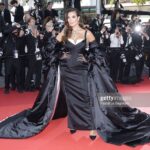 Nadine Njeim Instagram - I have always been fascinated by the glamour of the 50s era. The era of Brigitte Bardot and Sofia Loren.… You know, I love how back then, women embraced their curves, fashion was bold, yet feminine… And here we are today… Zuhair and I decided to create a custom made dress inspired by this golden Era and this magical city… Cannes… Thank you for every person who made this vision come to life… Thank you @chopard for hosting me 🤍🖤