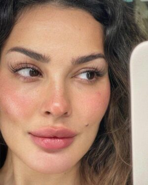 Nadine Nassib Njeim Instagram - No make up make up is my everyday secret , using my own product for a soft touch of glow 🌟lip to cheek 💋💄🤫 can’t wait for you to try it.  COMING SOON 🔜 #nadinenassibnjeim #نادين_نسيب_نجيم