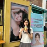 Nam Kyu-hee Instagram – 우아아아~🫶🏻 #혜영 이 커피차다아💛💛💛 
#에스라인 화이팅🥰