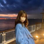 Nanase Yoshikawa Instagram - 海ほたる☺️ めちゃくちゃ綺麗だった🤍 青いコートお気に入り✌︎ Photo by いとこ