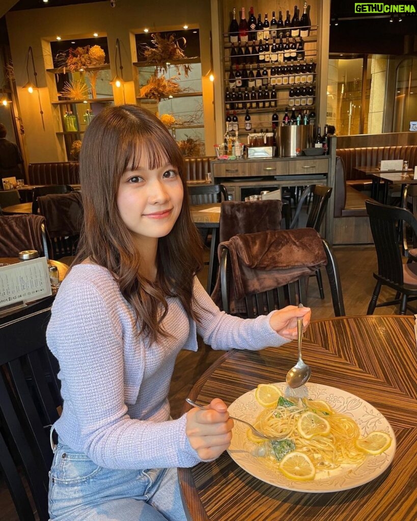 Nanase Yoshikawa Instagram - マネージャーさんとランチしました☺️ レモンのパスタ！見た目も可愛くてさっぱりしてて美味しかった😋