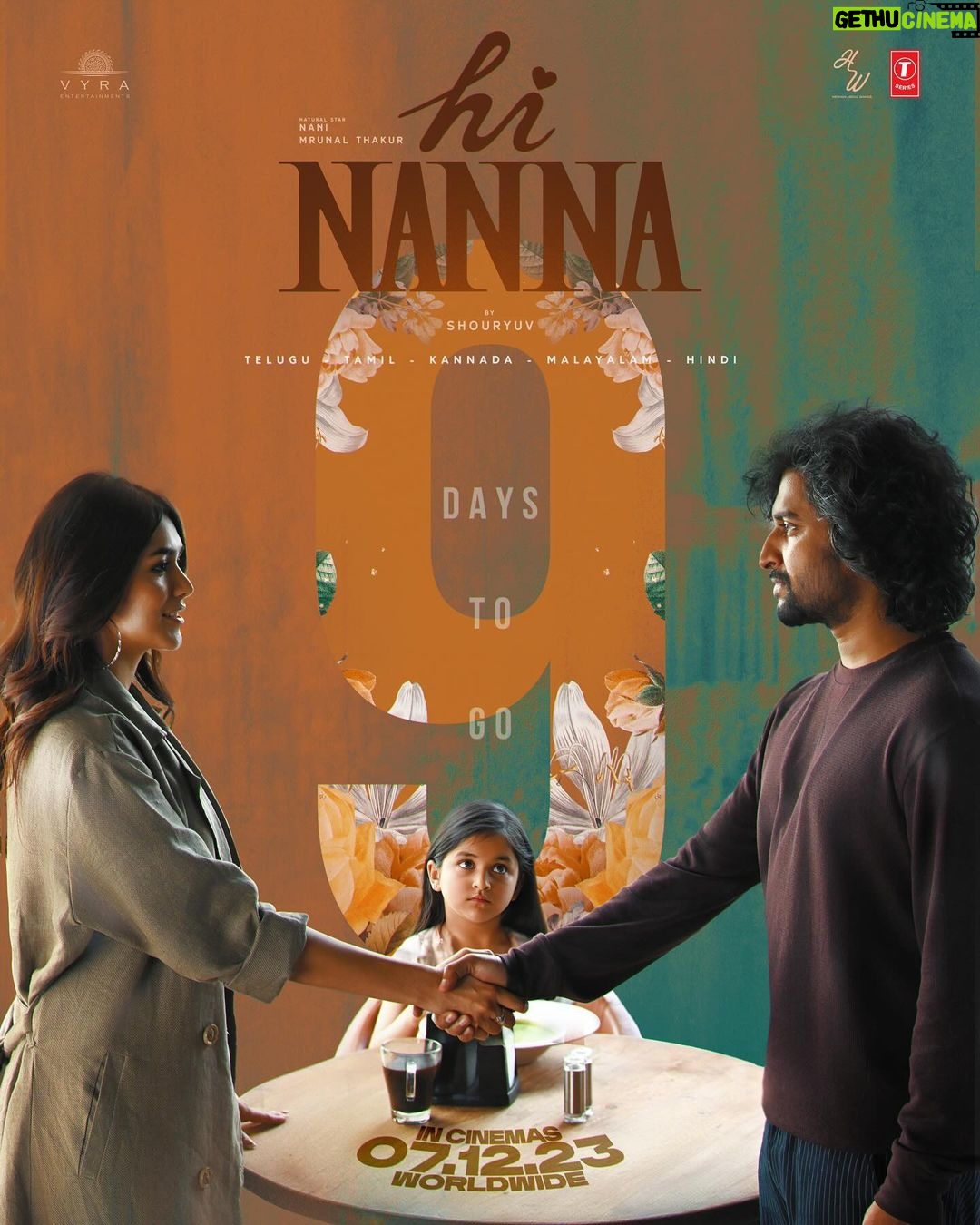 Nani Instagram - 9 days to go :) #HiNannaOnDec7th