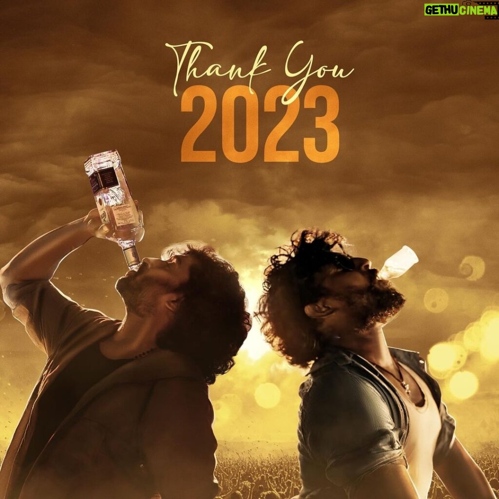 Nani Instagram - It started with a pavva. It ended with a tequila. Tonight’s gonna be a combination of both 🙃 To all of you here who make me feel loved everyday. I love you more. Cheers! Happy new year ♥️ #Dasara #HiNanna #ThankYou2023
