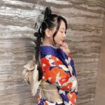 Nao Furuhata Instagram - FCイベで着た着物 1部は前髪流してポニー！ 帯は落ち着いた雰囲気で 髪飾りは少し尖った感じの ギャップが、たまらん。 #着物 #着物ヘア #千切屋治兵衞 #chiji1555 #japanesetraditional