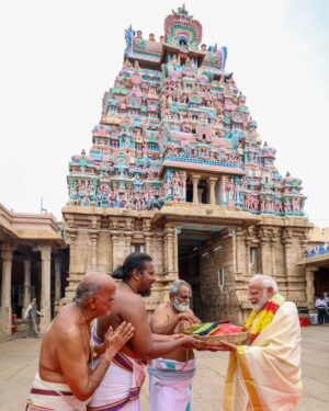 Narendra Modi Instagram - Blessed to visit the Sri Ranganathaswamy Temple and the Arulmigu Ramanathaswamy Temple.