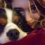 Natalia Dyer Instagram - he has destroyed half my closet and we still snuggle bc #truelove #nationalpuppyday