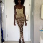 Natalia Fedner Instagram - Is there anyone more effortlessly gorgeous than @evangelianteros ?! 😍 Swipe through to see BTS from our fashion show fitting. #bts #fitting #fashiondesigner #metalclothing #handmade #textilesesign #miamiswimweek Miami, Florida