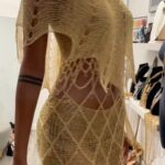 Natalia Fedner Instagram – It’s all about the details. More BTS from runway fittings. Thanks @estdani for letting me try 300 combinations of this outfit on you. 

#fashionshow #fashionbts #fashiondesigner #chainmail #chainmaille #gold