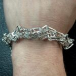 Natalia Fedner Instagram - If Sex in the City (OG version obvi) was a bracelet: May I introduce you to the Maxi Spilled Paperclip bracelet. Drool worthy amounts of sterling silver and sparkle - make an entrance ladies and gents! Made in Cali from Italian sterling silver components. Usually $275 but 50% off with free shipping for the next 24 hours makes it a delicious $137.50 you know your significant other can afford (hey self love counts too). Did I mention we will ship right away? But the 24 hours things is strict- so if you love it, don’t stall - as you’ll see the items from the past two days of drops are now normal priced. #sterlingsilver #paperclipbracelet #holidaydrop #sale #silverjewelry #50off #finejewelrysale