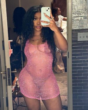 Natalia Fedner Instagram - 📡 Congratulations @sza on winning Best R&B at the @vmas ! SZA wore our Midas chain racerback mini dress in Barbie Pink styled by @chloeandchenelle . Avail for immediate shipping 🥰 

#sza #vmas #barbiepink #chainmail #chainmaille #stretchmetal