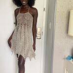 Natalia Fedner Instagram - Is there anyone more effortlessly gorgeous than @evangelianteros ?! 😍 Swipe through to see BTS from our fashion show fitting. #bts #fitting #fashiondesigner #metalclothing #handmade #textilesesign #miamiswimweek Miami, Florida