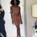 Natalia Fedner Instagram – Is there anyone more effortlessly gorgeous than @evangelianteros ?! 😍 Swipe through to see BTS from our fashion show fitting.

#bts #fitting #fashiondesigner #metalclothing #handmade #textilesesign #miamiswimweek Miami, Florida