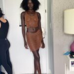 Natalia Fedner Instagram - Is there anyone more effortlessly gorgeous than @evangelianteros ?! 😍 Swipe through to see BTS from our fashion show fitting. #bts #fitting #fashiondesigner #metalclothing #handmade #textilesesign #miamiswimweek Miami, Florida