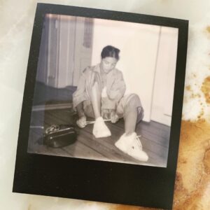 Natalie Madueño Instagram - #tbt to when I learned to tie my shoes... #polaroid #capturetheimportantmoments