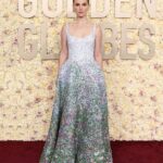 Natalie Portman Instagram - Gracing the @GoldenGlobes red carpet with elegance, House Ambassador @NataliePortman, nominated for Best Actress in a Musical or Comedy for her role in @MayDecemberFilm, marked her presence in a breathtaking #DiorCouture tulle gown embroidered with an impressionist landscape of micro-flowers and vermicelli, dreamed up by @MariaGraziaChiuri and finished with the flawless artistry of makeup by @DiorBeauty. #StarsinDior © Styling: #RyanHastings  Hair: @TeddyCharles35 Makeup: @LisaStoreyMakeup The Beverly Hilton