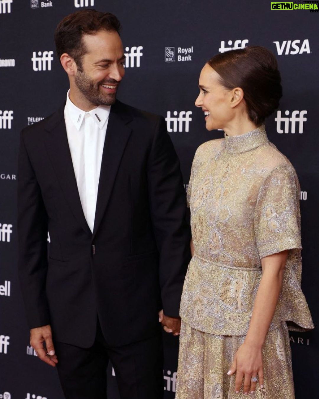Natalie Portman Instagram - So proud of @benjaminmillepied and the entire cast & crew behind #Carmen. I can't wait for you all to see this beautiful film. #TIFF22 Makeup: @pircillapae for @diorbeauty Hair: @anthonycampbellhair Dress: @dior