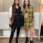 Natalie Portman Instagram – Having a clueless @thorofficial moment during yesterday’s junket @tessamaethompson ❤️ + ⚡️

Makeup: @lisastoreymakeup 
Hair: @mararoszak 
👗: @dior