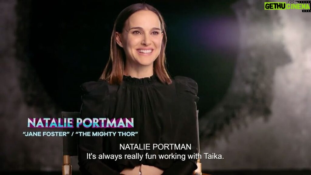 Natalie Portman Instagram - ONE ❤️ WEEK⚡️Loved coming back as the Mighty Thor, especially with @taikawaititi at the helm! Link in bio for tickets.