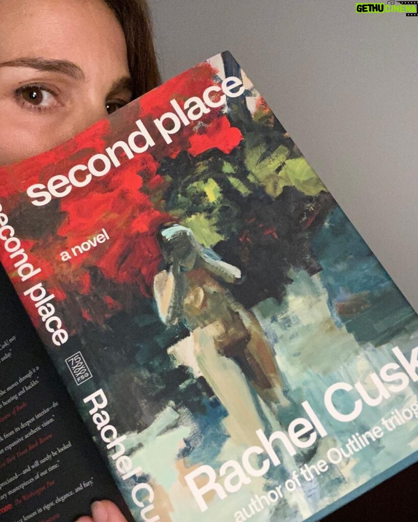 Natalie Portman Instagram - After a summer hiatus, so excited to be back with you all for book club. This month’s pick is the extraordinary Second Place by Rachel Cusk — which explores the delicate entanglement of desire and artistry. Looking forward to hearing what you all think! #septemberbookpick #nataliesbookclub