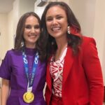 Natalie Portman Instagram - Honored to speak alongside my heroes last night at #EqualizeNZ — former Prime Minister @jacindaardern, FIFA Secretary General Fatma Samoura, and rugby icon @rubytui. @newzealand_story, thank you for bringing us together to share our thoughts on gender equity… and Ruby, thank you for letting me wear your Olympic🏅‼️ @eyesonnz