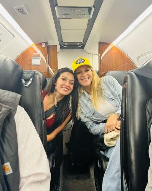 Natalie Stovall Instagram - 🏁 Bristol Baby!! 🏁 
When I was little, my big brother, Joe, would have his friends over every weekend for the @nascar races. And inevitably, when a break would happen, there was always a “Natalie! Go get your fiddle!” So I’d play a few songs and feel like the coolest kid around. 
Fast forward to this past weekend, I attended my very first race, in the “coolest kid” way possible… (thank you @quartzhillrecords 🤍🥂) and I found myself again playing that fiddle, as us ladies did a little acoustic set for some VIP’s. It was so much fun cheering for @tyler_reddick and getting to soak it all in! What an experience!!! Swipe to the end to see Joe-Bob and little me.