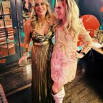 Natalie Stovall Instagram - My 90’s man and your 60’s gal ringing in 2024!! Thanks to @thejeristyles for having us🥂✨ And thanks to Mamma for the actual 60’s dress. Swipe to the end to see @prprmintpat wearing it the first time she took my big brother to church. 🥰🥰🥰 Also, make-up inspo obvi Priscilla Presley wedding photos. 💁🏼‍♀️