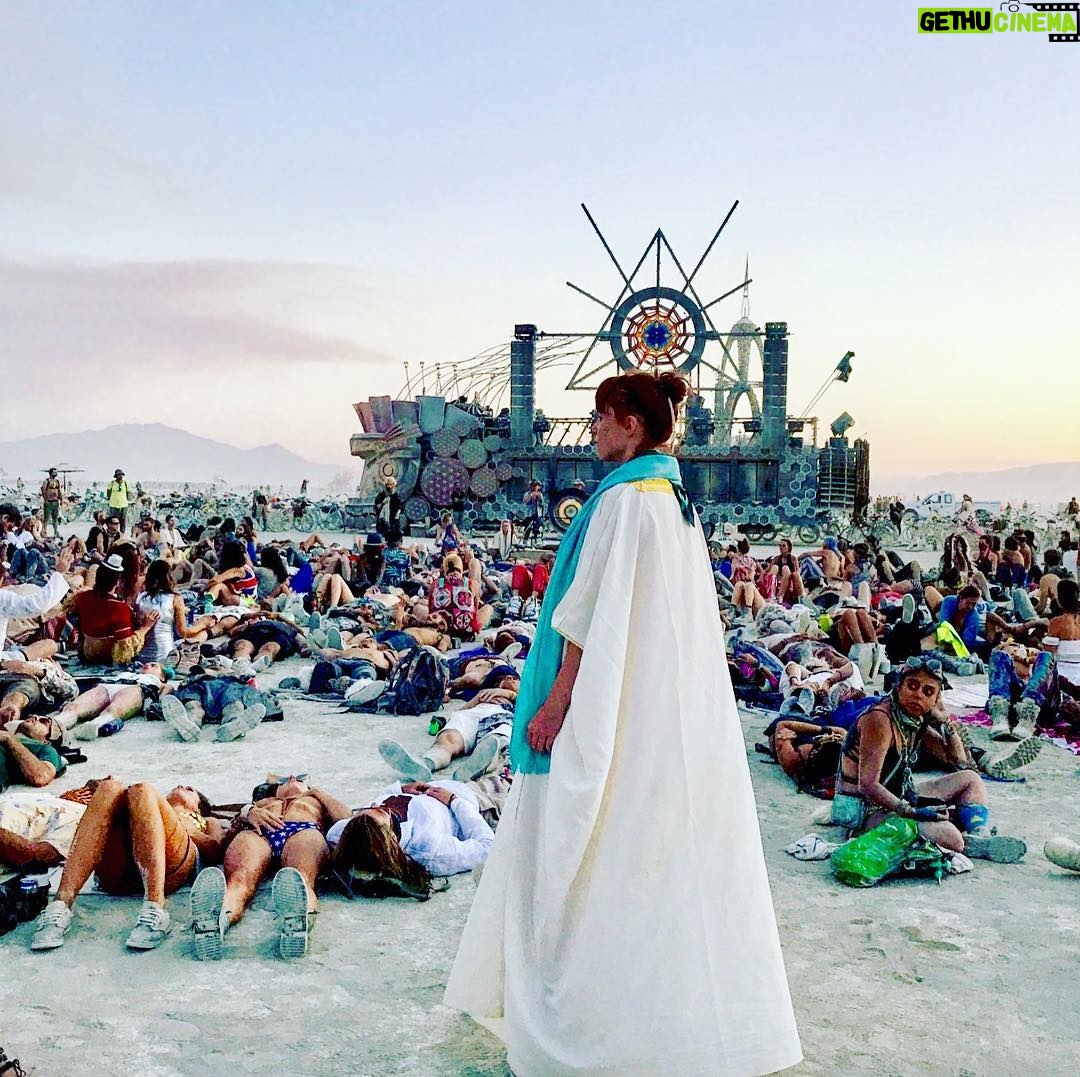 Natalya Rudakova Instagram - "Mayan Warrior" sunset sound meditation. #burningman2017 Black Rock City