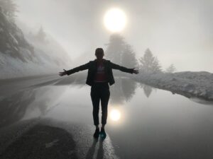 Natalya Rudakova Instagram - No filters just fog, sun and mountains.
