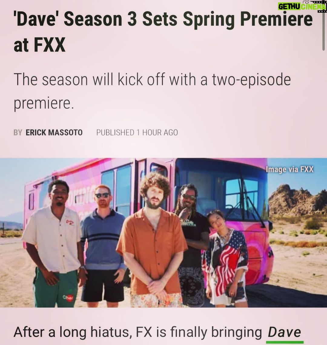 Natasha Alam Instagram - April 5th 2023 season 3 premiere on FX. Don’t miss my episode of guest starring on “Dave” Hollywood, California