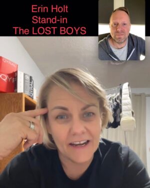 Nathan Hill Instagram - Fascinating discussion with Erin Holt the stand-in for Corey Haim on The Lost Boys! Photos here even taken by Haim himself. Her career includes working on cult classics like Cobra, Roomies (another Haim production) and her own student film even features a young Bruce Campbell! Both us of having been stand-ins on Warner Bros pictures. TBC… 
#thelostboys #coreyhaim #erinholt #erinlyerlaholt #frogbros #warner #film #horror #comedy #vampires #cobra #roomies #brucecampbell #standin #double #production #student #director #connections #tobecontinued #watchthisspace #usa #california #hollywood #80s