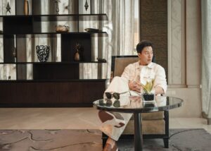 Nathaniel Ho Instagram - It's been a pretty intense few months, so when the opportunity to do a staycation at @stregisbangkok  came by, it was a much-appreciated break from daily life.

Entering the grand lobby, I was greeted with warm Thai hospitality as the doors opened. The Caroline Astor Suite also comes with a 24hr Butler service, and they recommended trying out the bubble bath.

I have done DIY bubble baths before and I'm tellin' ya - the way they prepared it hits different! It felt like I was stepping into a tub of clouds - they made it so fluffy! I was having a lot of fun, clearly. 😂

After a relaxing soak, I proceeded to the @stregisbarbangkok for a little nightcap to unwind after a long day of traveling. The bartender put on a real show for us! The St. Regis Bar is also known for its Art of Sabrage Ritual, where they open a champagne bottle with a sabre. 

Enjoy a moment of peace overlooking the glittering night-time view of Bangkok, while sipping some of their signature drinks. This one right here is the Violet Martini.

Stay tuned for more reels showcasing #StRegisBangkok! Come along on this journey with me and let's #LiveExquisite 🥂
