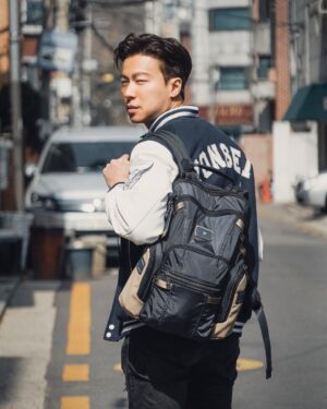 Nathaniel Ho Instagram - Whether I'm headed to school, my studio, or even exploring Seoul (and beyond), my Alpha Bravo Navigation Backpack from @tumitravel is the perfect companion. I love that this new range is rugged but light, and has a ton of compartments - definitely very utilitarian and practical. It's made with sustainable materials too!

The backpack itself is stylishly compact, yet has an expandable zipper to accommodate extra items if needed. The bag straps are also broad and well-cushioned, making my commutes comfortable and enjoyable.

I’m definitely looking forward to more adventures with my #TUMI ✈️

#TUMISG #UnpackTomorrow
@wcommunications.sg