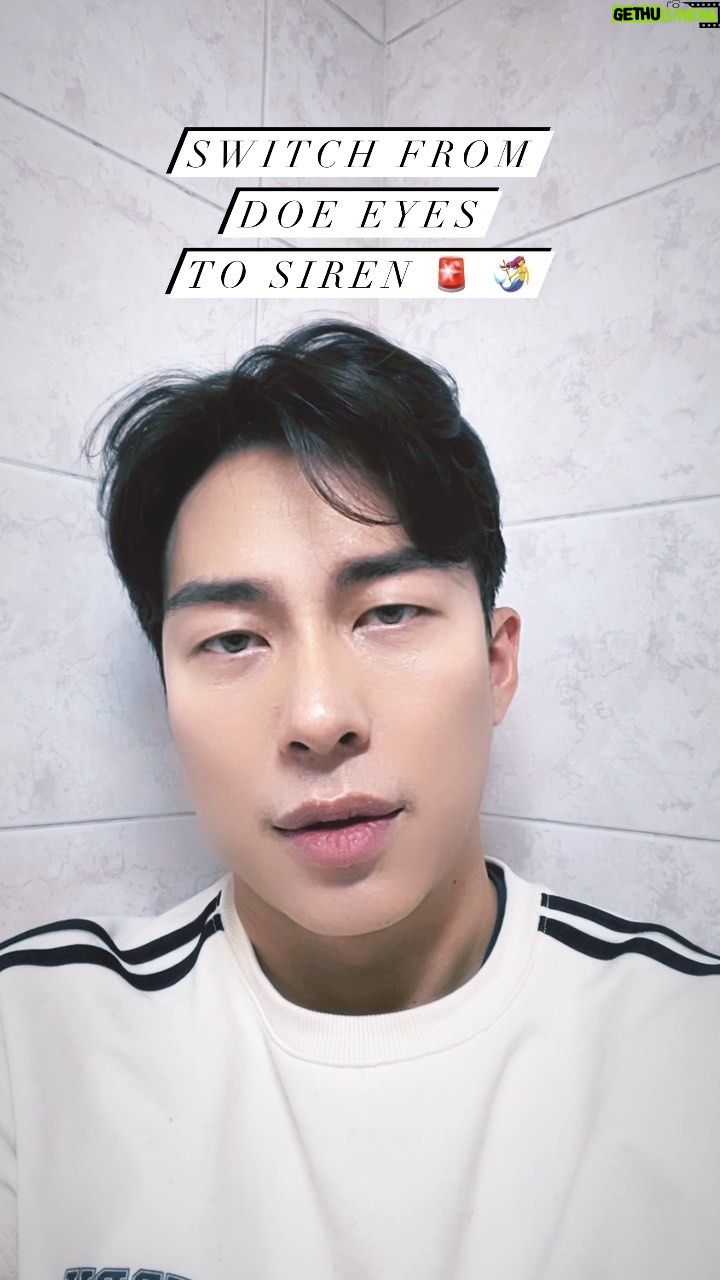 Nathaniel Ho Instagram - How fast can you switch?! 👀 #actingchallenge #doeeyes Seoul, Korea